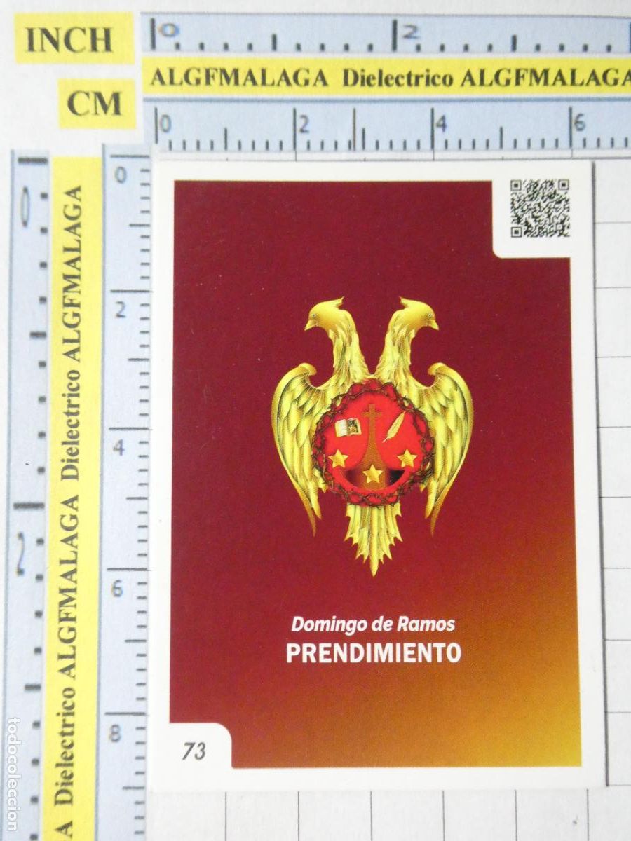 Coleccionismo cromos antiguos: CROMO TARJETA HOLY CARDS SEMANA SANTA M&Aacute;LAGA. 73 EL PRENDIMIENTO ESCUDO