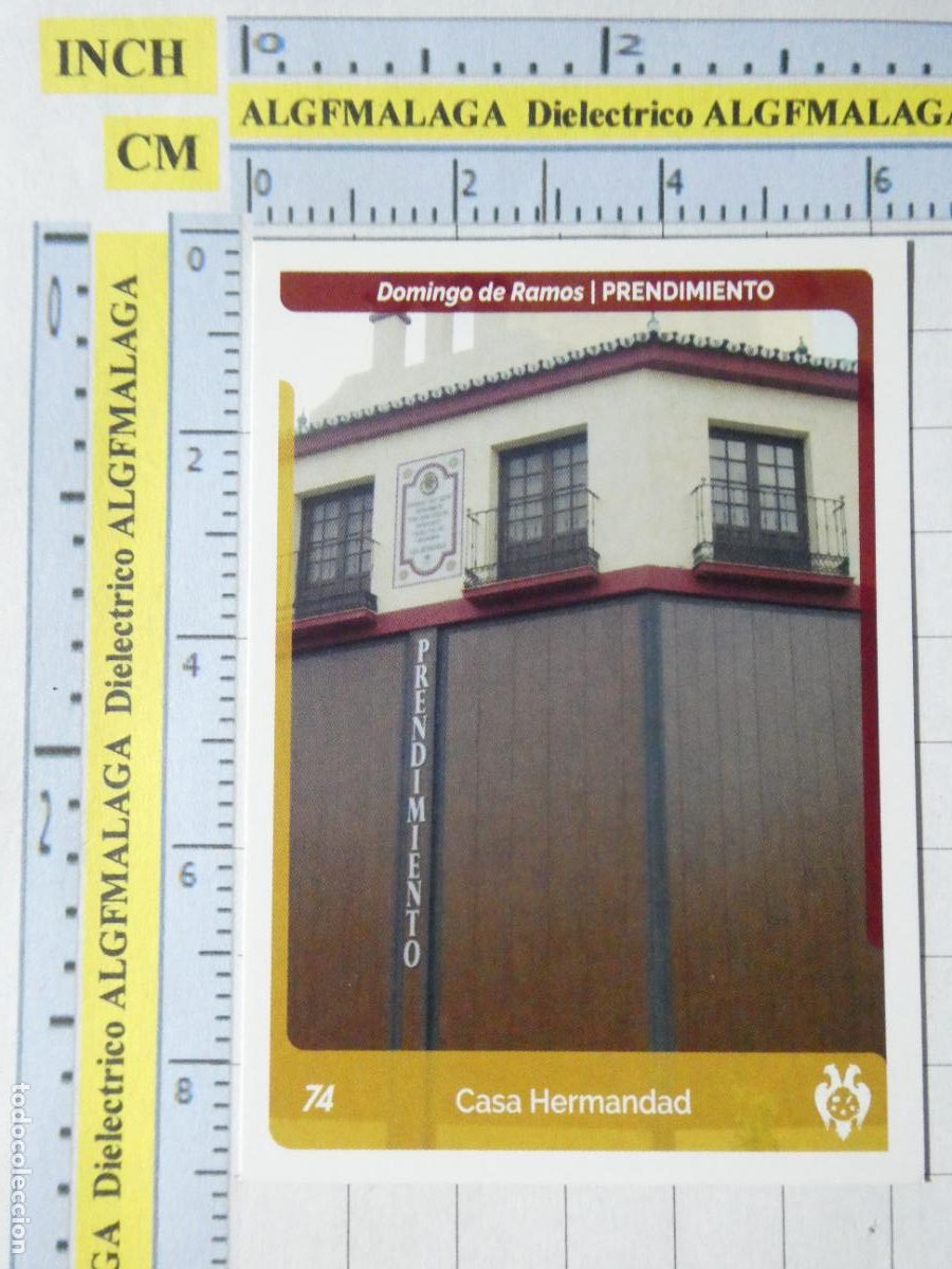 Coleccionismo cromos antiguos: CROMO TARJETA HOLY CARDS SEMANA SANTA M&Aacute;LAGA. 74 PRENDIMIENTO CASA HERMANDAD