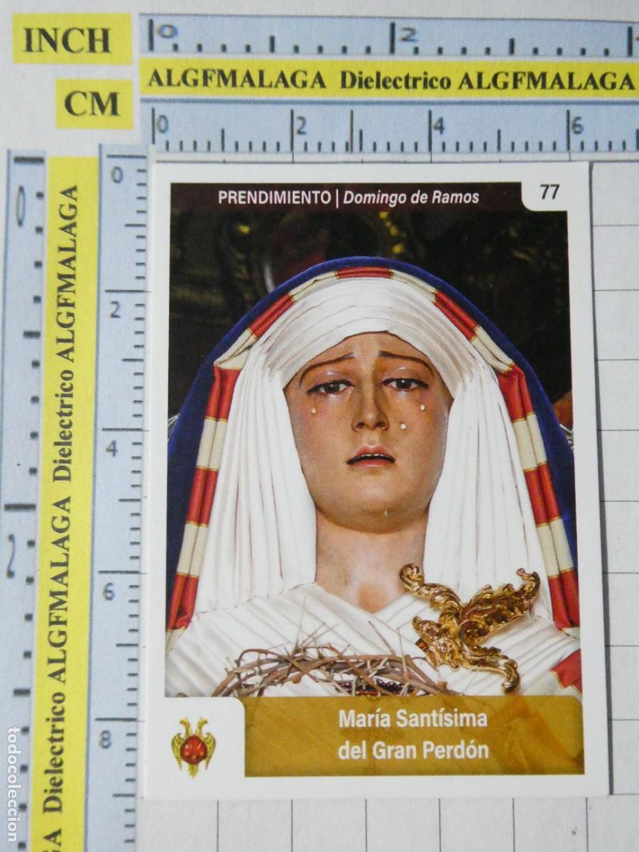 Coleccionismo cromos antiguos: CROMO TARJETA HOLY CARDS SEMANA SANTA M&Aacute;LAGA. 77 PRENDIMIENTO MAR&Iacute;A SANT&Iacute;SIMA GRAN PERD&Oacute;N