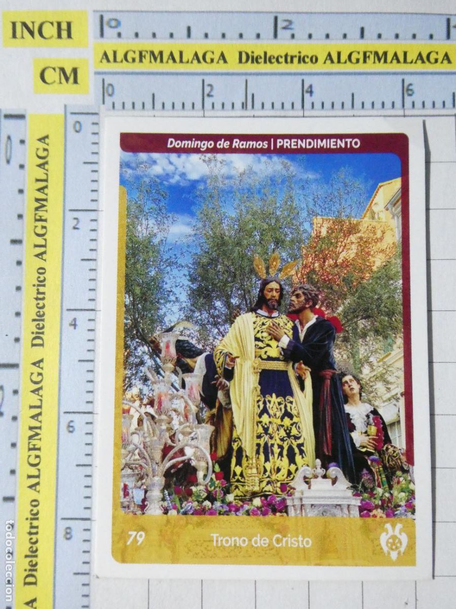 Colecionismo Cromos antigos: CROMO TARJETA HOLY CARDS SEMANA SANTA M&Aacute;LAGA. 79 PRENDIMIENTO TRONO DE CRISTO
