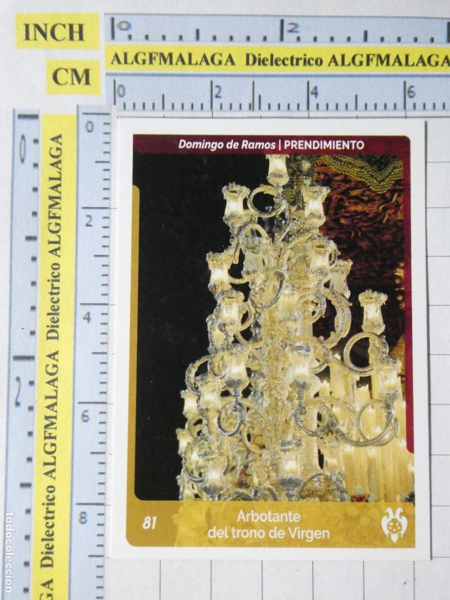 Colecionismo Cromos antigos: CROMO TARJETA HOLY CARDS SEMANA SANTA M&Aacute;LAGA. 81 PRENDIMIENTO ARBOTANTE TRONO VIRGEN
