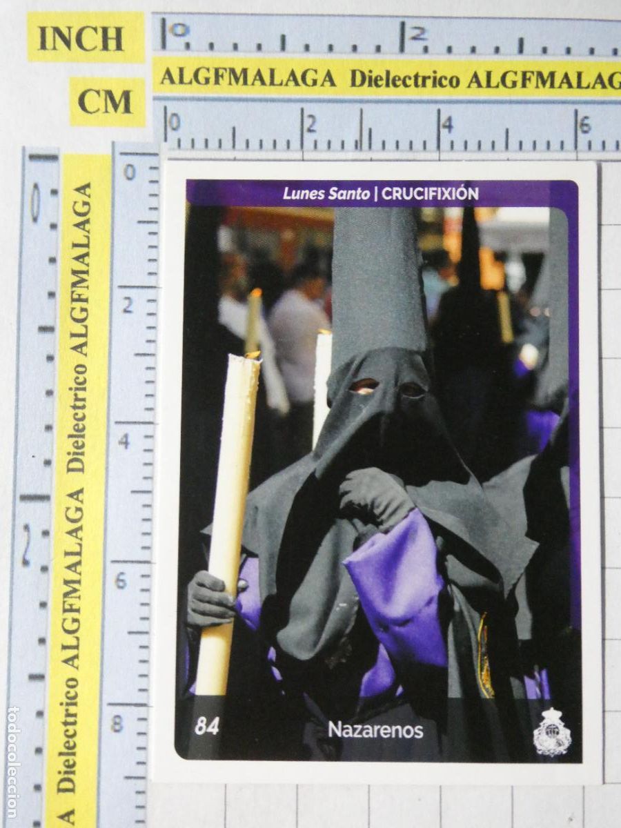 Colecionismo Cromos antigos: CROMO TARJETA HOLY CARDS SEMANA SANTA M&Aacute;LAGA. 84 CRUCIFIXI&Oacute;N NAZARENOS