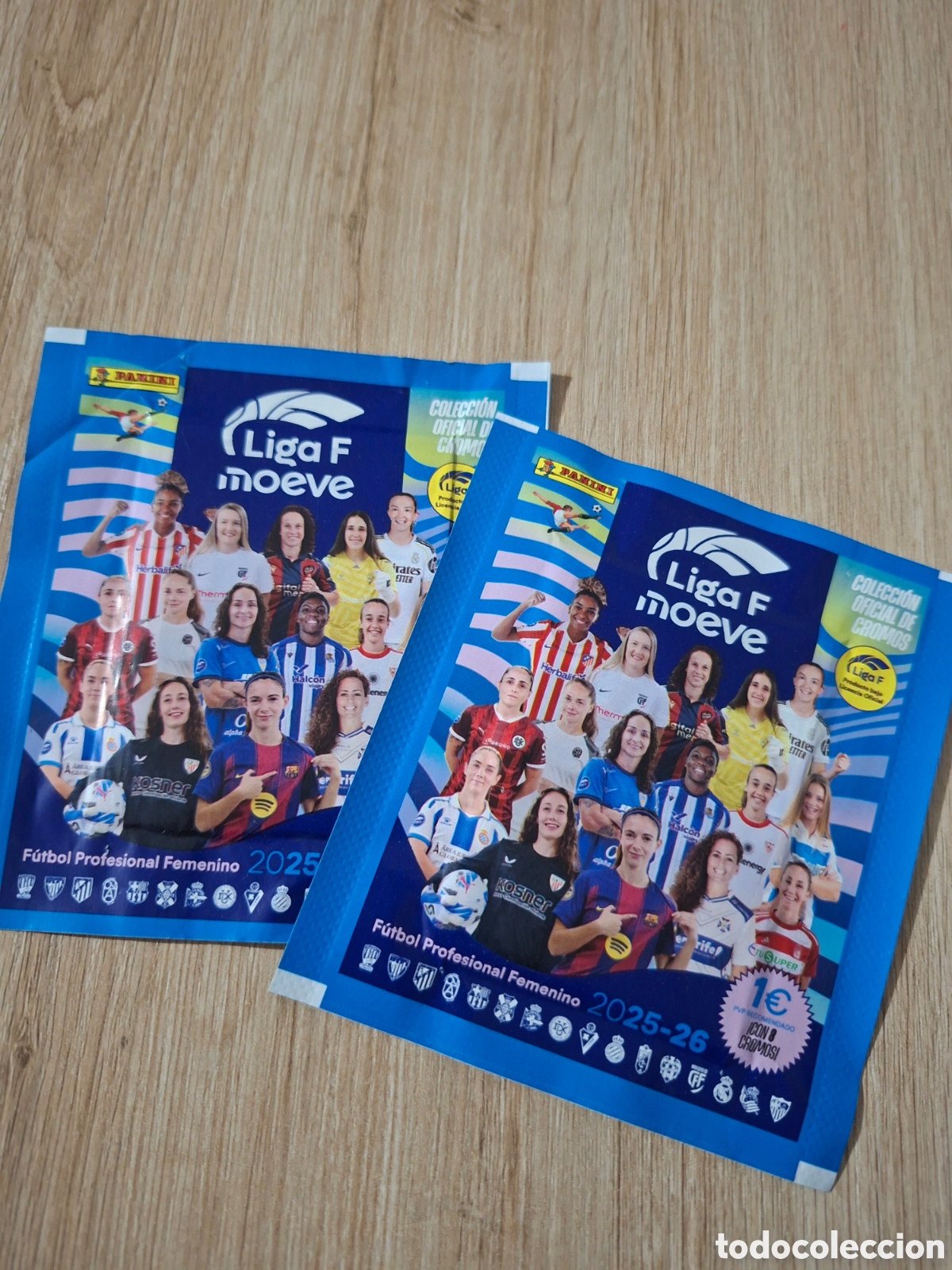 Coleccionismo cromos antiguos: 2 sobres sin abrir Liga F 25/26 Panini liga femenina