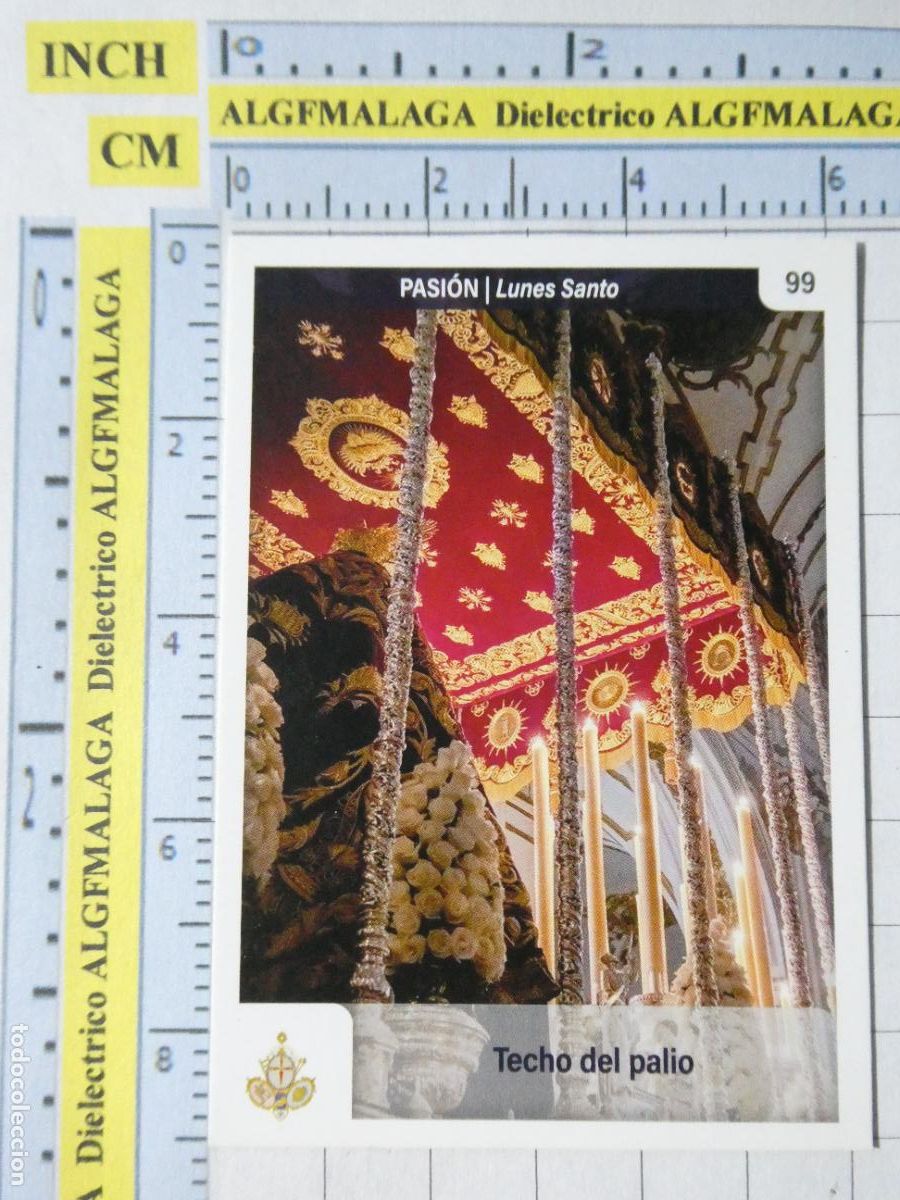 Coleccionismo cromos antiguos: CROMO TARJETA HOLY CARDS SEMANA SANTA M&Aacute;LAGA. 99 PASI&Oacute;N TECHO DEL PALIO