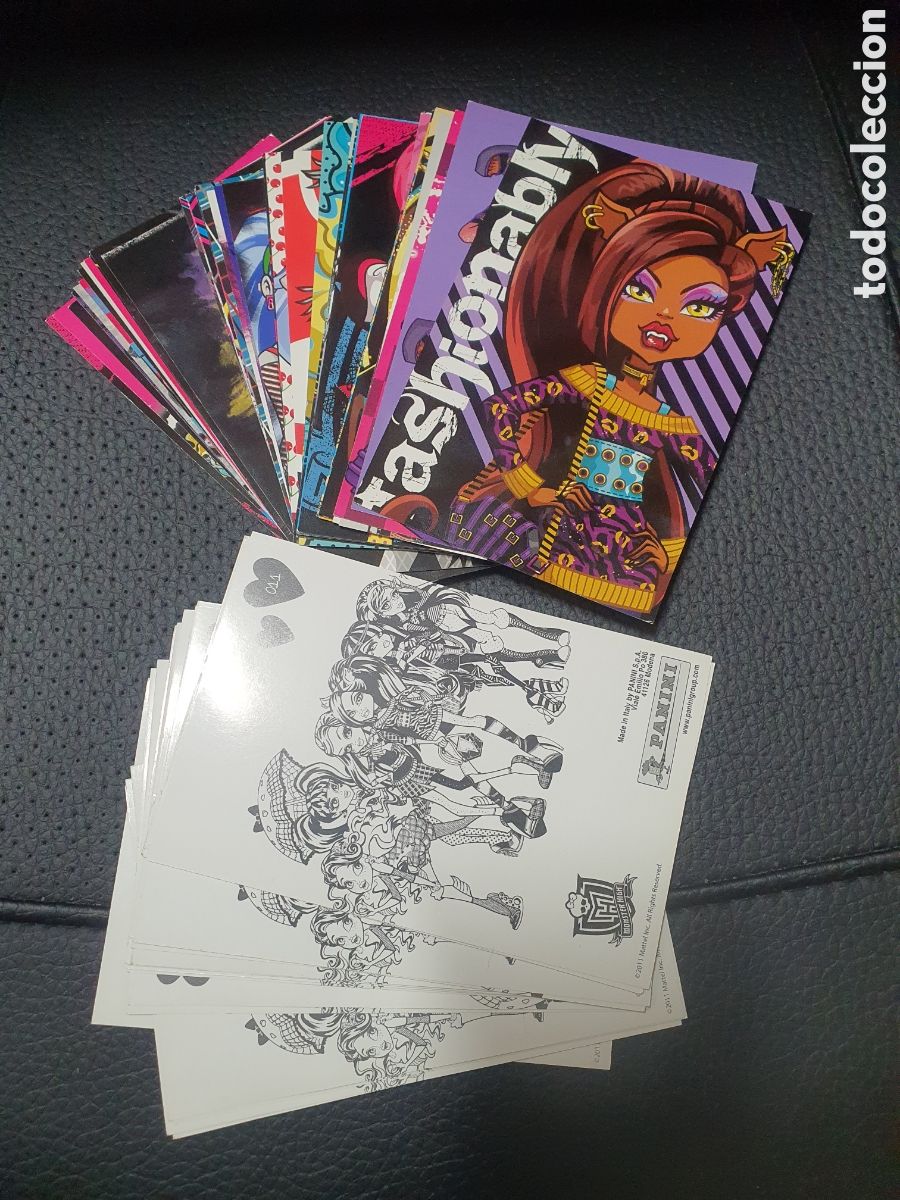 Coleccionismo cromos antiguos: Lote 75 postales Monster high 2011 Panini - Foto 1