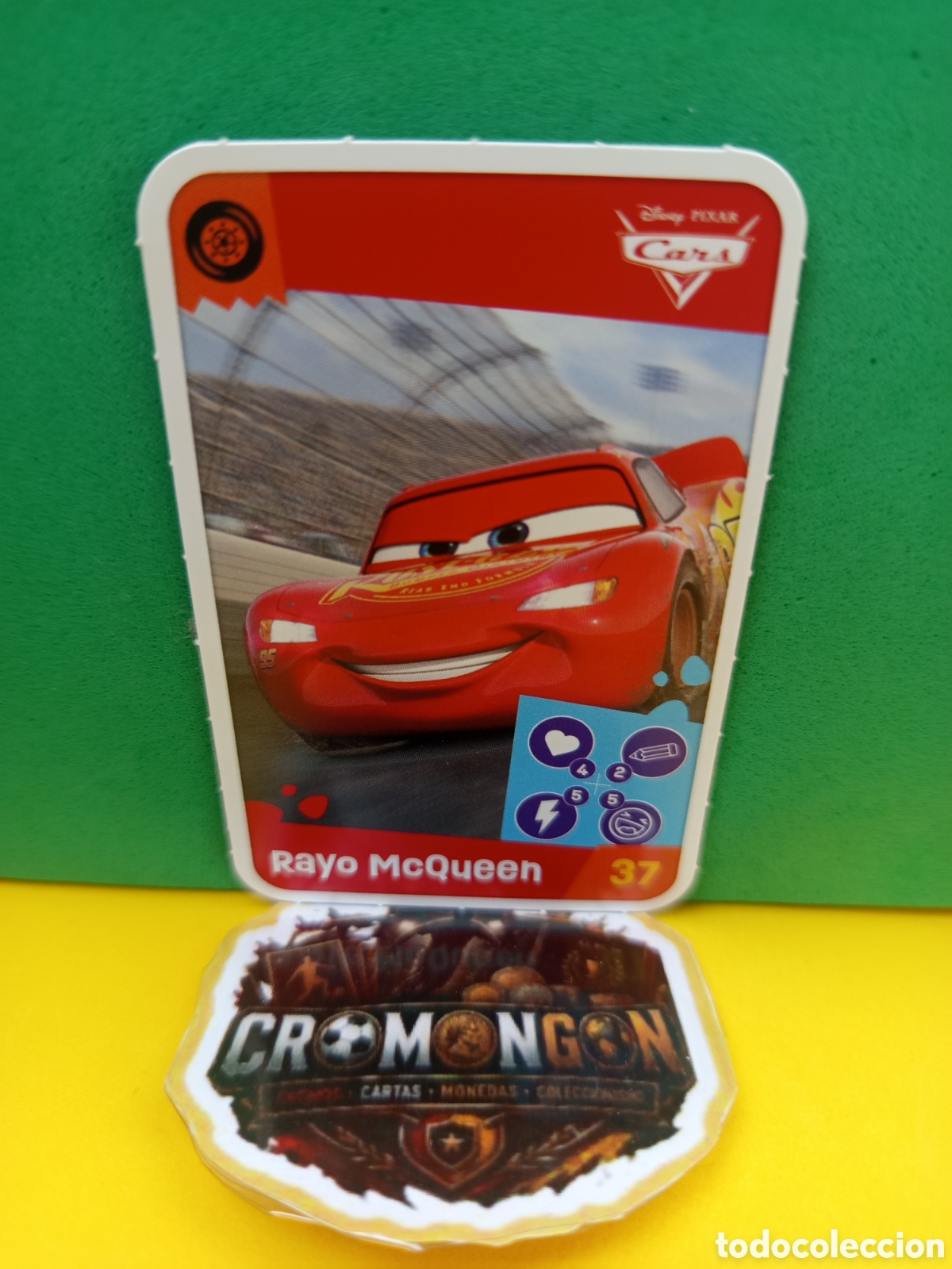 Coleccionismo cromos antiguos: ❇️ CROMO CARTA N&ordm; 37 RAYO MCQUEEN CARS DISNEY HORA DE JUGAR ALBUM LILO Y STITCH CARREFOUR 2025 ❇️