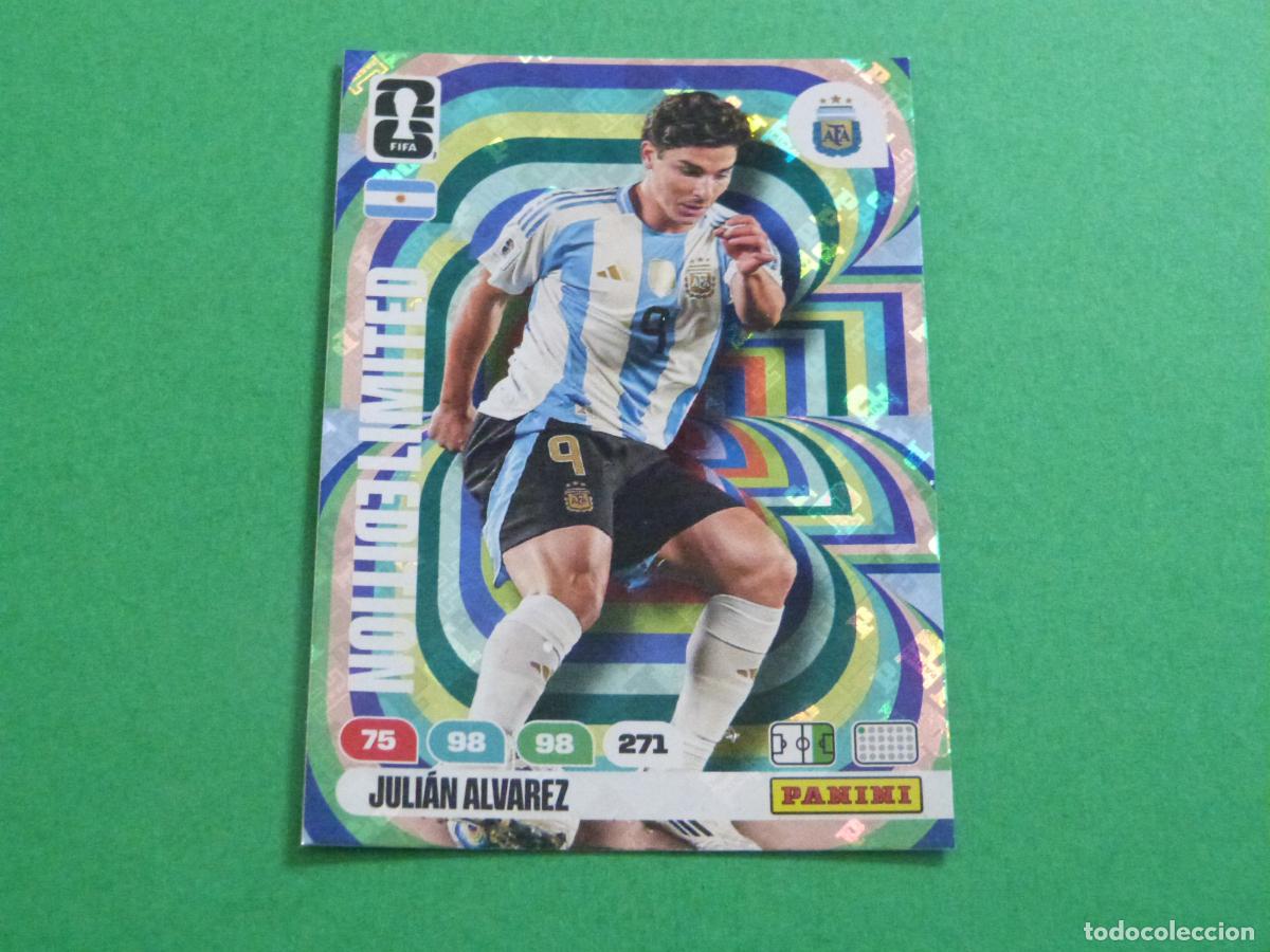 Coleccionismo cromos antiguos: TRADING CARD FUTBOL JULIAN ALVAREZ ARGENTINA EDICION LIMITADA ADRENALYN XL MUNDIAL 2026 PANINI
