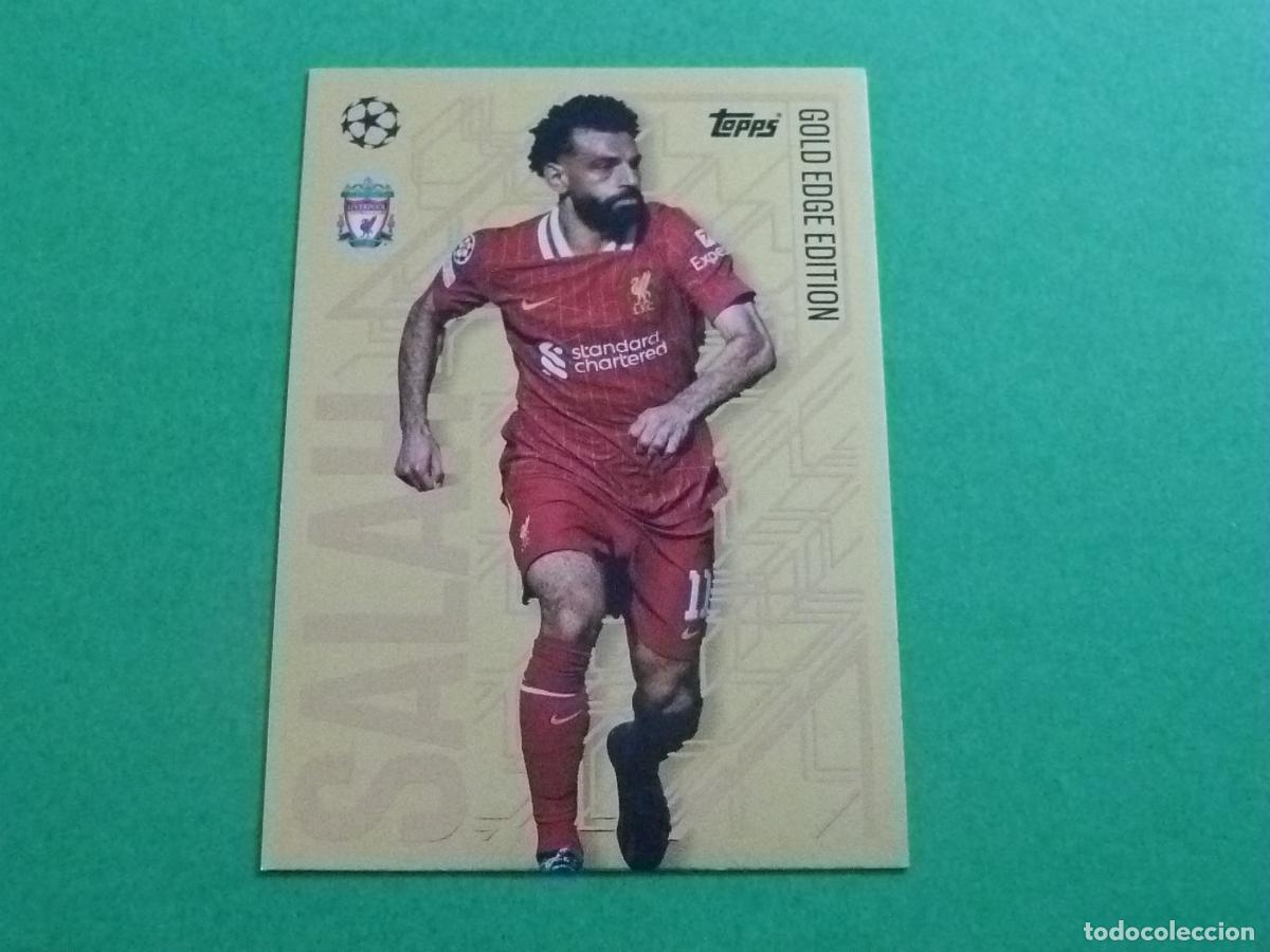 Coleccionismo cromos antiguos: TRADING CARD FUTBOL SALAH LIVERPOOL F.C. GOLD LIMITADA 24-25 TOPPS