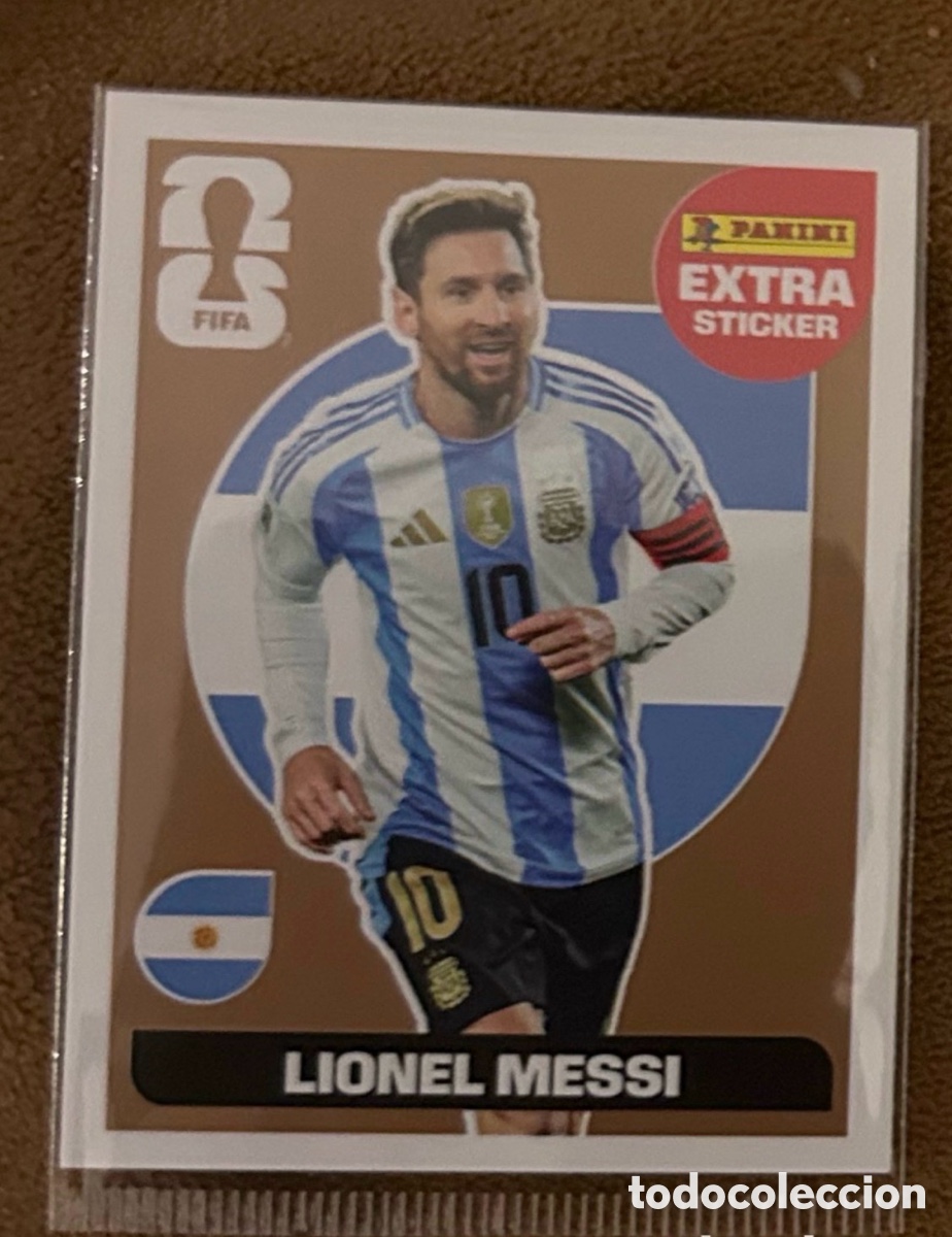 Coleccionismo cromos antiguos: Messi extra sticker bronce PANINI FIFA WORLD CUP 2026
