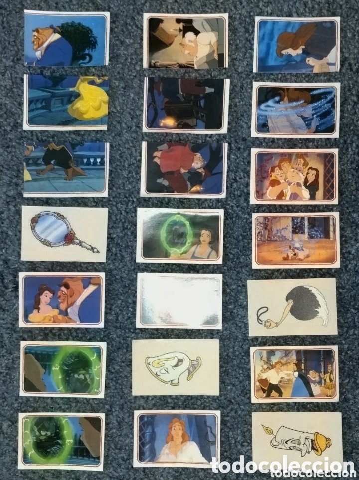 Collectionnisme Cartes &agrave; collectionner anciennes: 21 CROMOS de LA BELLA Y LA BESTIA de PANINI todos COMO NUEVOS (ver fotos).