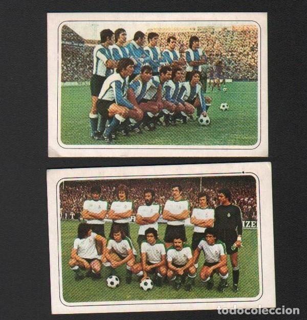 Coleccionismo cromos antiguos: H&eacute;rcules de Alicante y Racing de Santander. Cromo Pacosa - F&uacute;tbol en Acci&oacute;n 1977