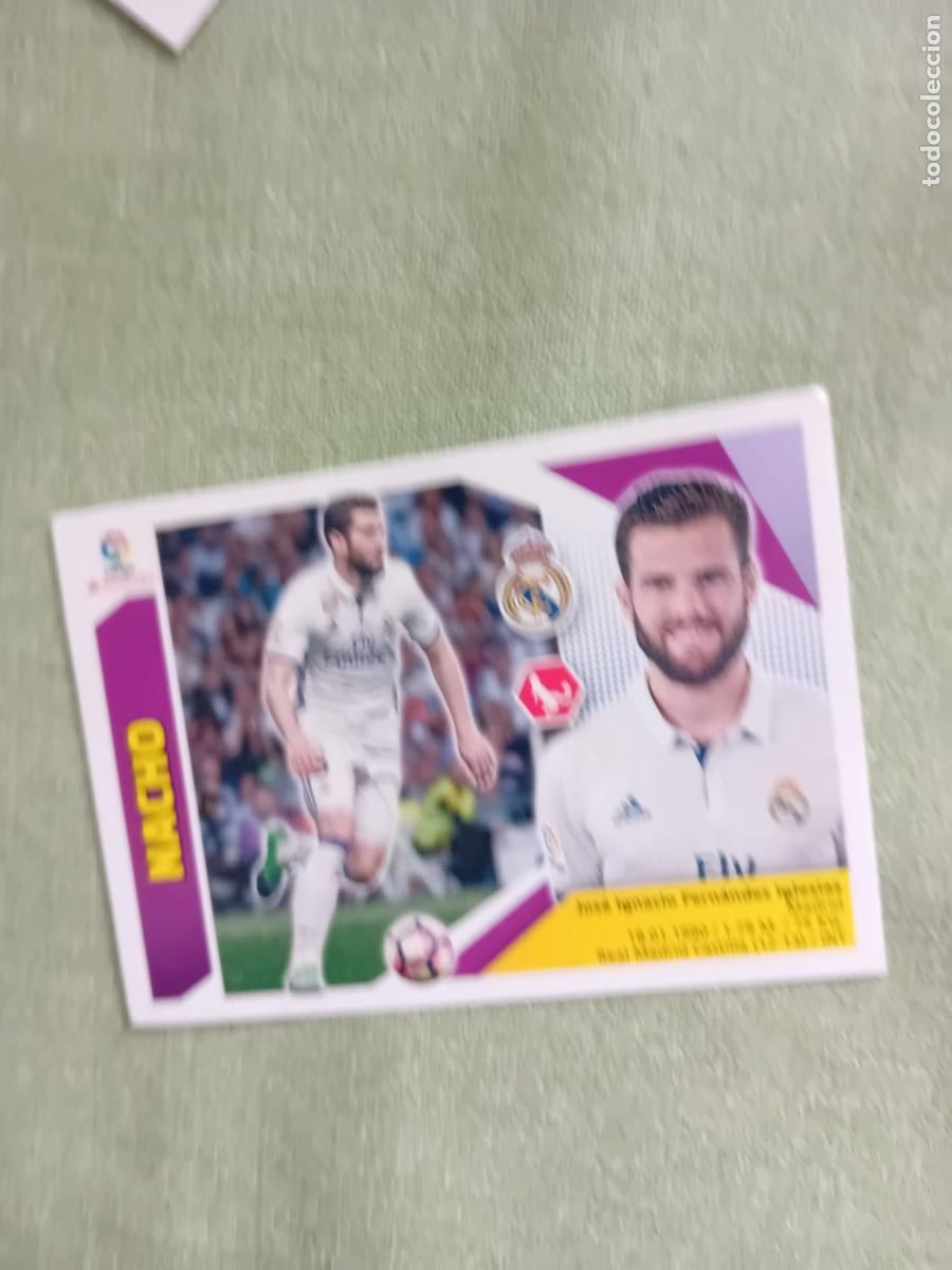 Coleccionismo cromos antiguos: Nacho 4 b Real Madrid liga este 17-18