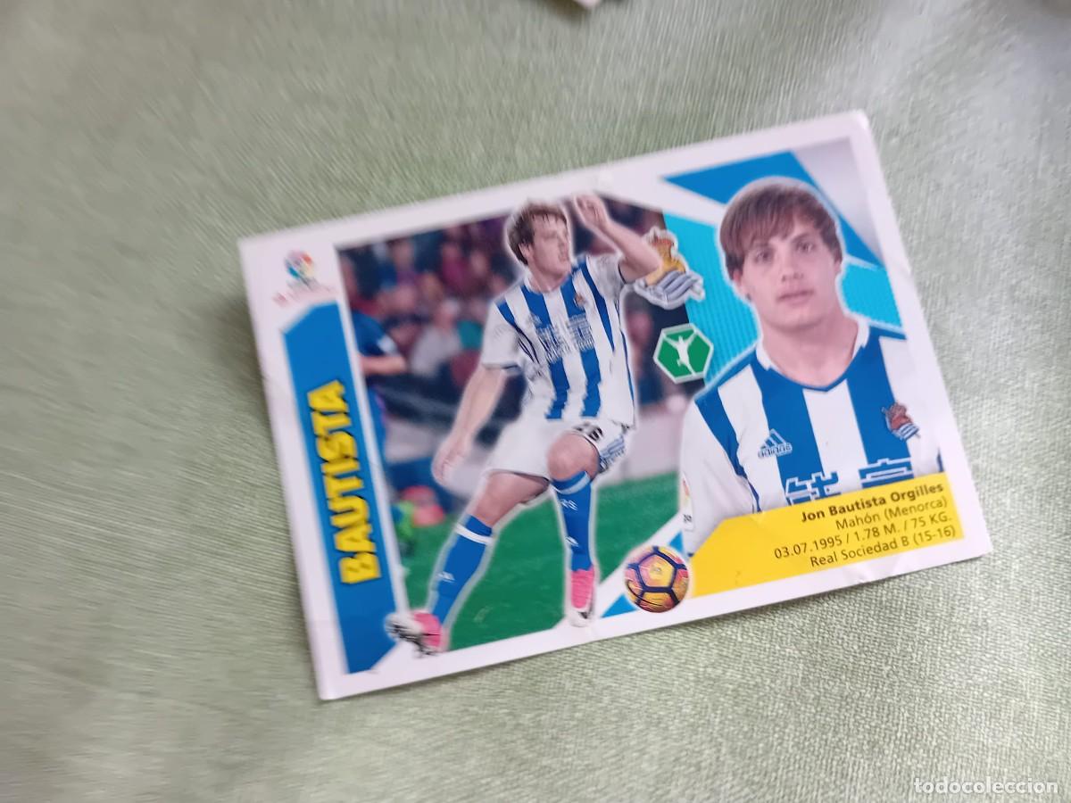 Coleccionismo cromos antiguos: Bautista 15 b Real Sociedad Liga este 17-18