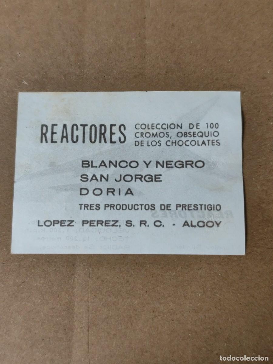 Coleccionismo cromos antiguos: Cromo Reactores n &deg; 84 Chocolates L&oacute;pez P&eacute;rez Alcoy - Foto 2