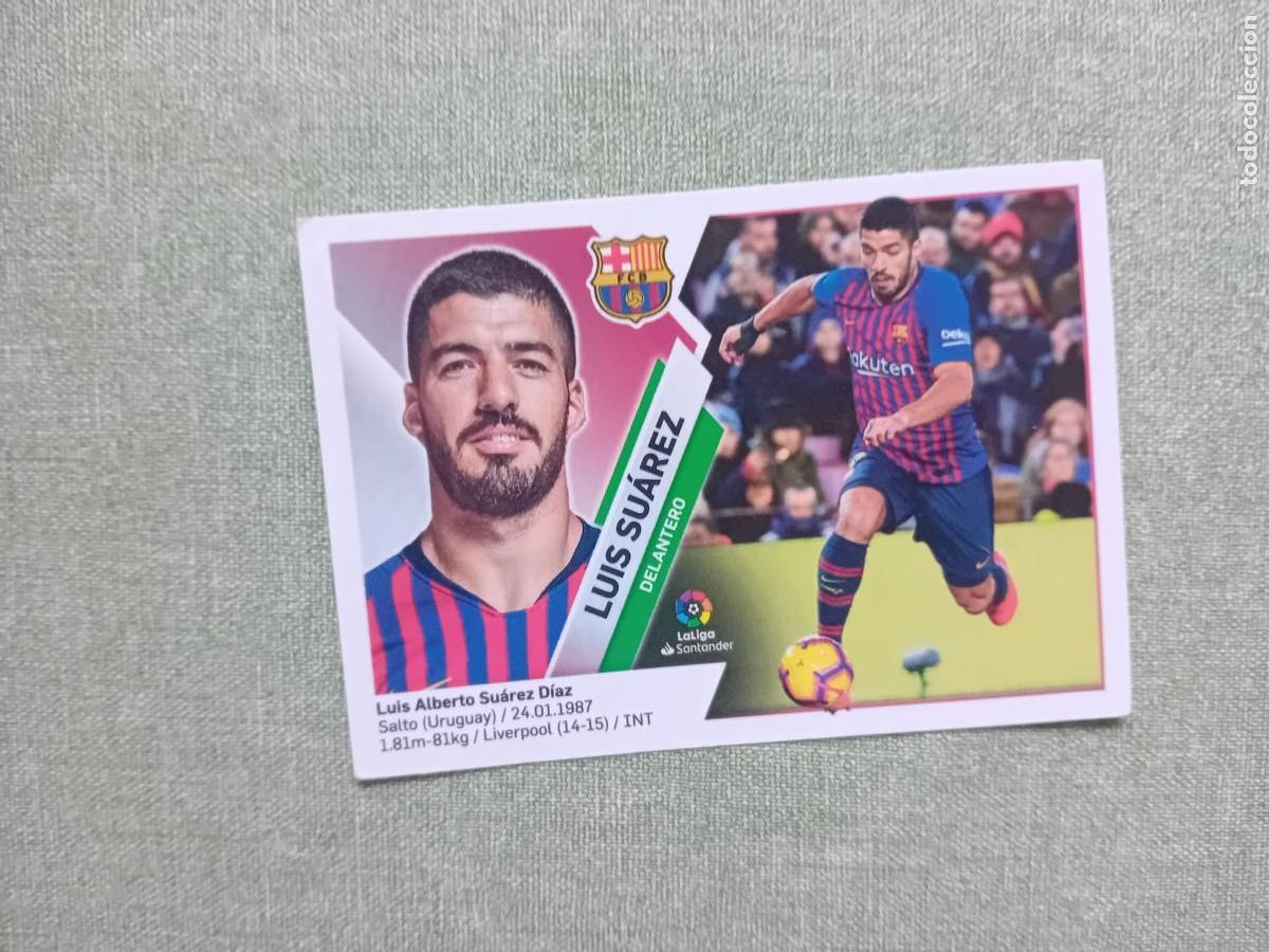 Collectable Antique Stickers: Luis S&uacute;arez 15 Fc Barcelona Liga Este 19-20