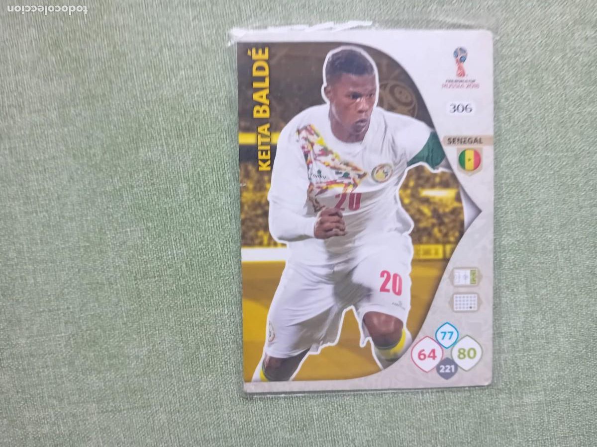 Collectable Antique Stickers: Keita Bald&eacute; 306 Russia Fifa World Cup Senegal Adrenalyn XL