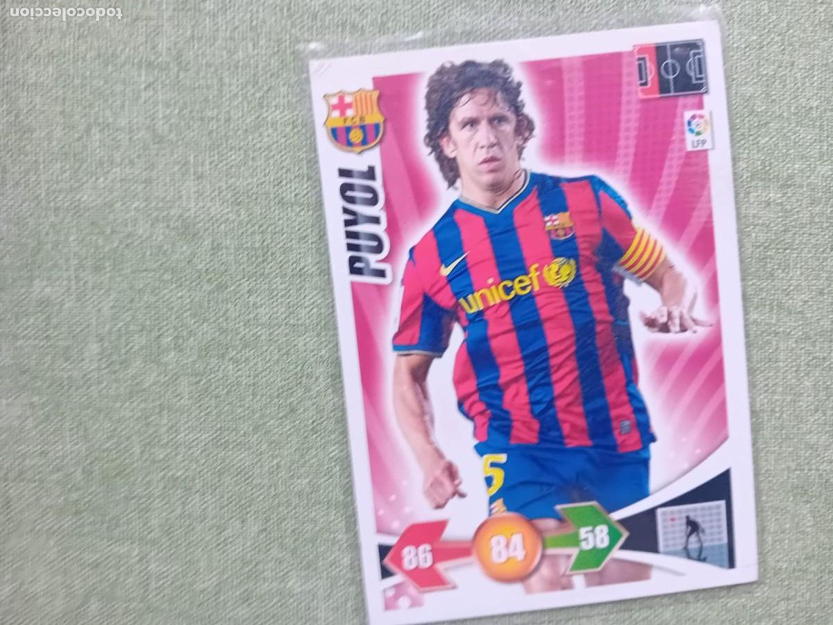 Collectable Antique Stickers: Carles Puyol FC BARCELONA ADRENALYN 09-10