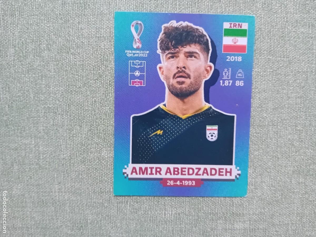 Sammeln alte Sammelbilder: Amir Abedzadeh Ir&aacute;n 3 Sticker Mundial Qatar 2022