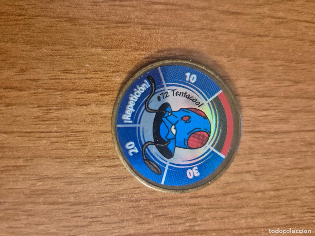 Coleccionismo cromos antiguos: MONEDA METAL TAZO POKEMON -- HASBRO 12 TENTACOOL.
