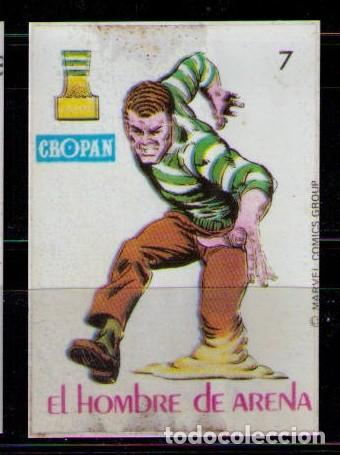 Collectable Antique Stickers: CROMO CROPAN COLECCION MARVEL SUPER HEROES N&ordm; 7 - EL HOMBRE DE ARENA