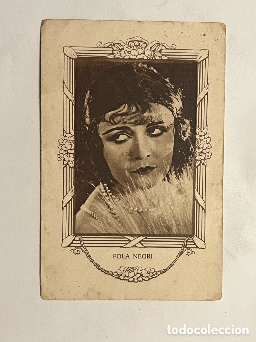 Colecionismo Cromos antigos: POLA NEGRI.. Artistas Cine Mudo. Chocolates Juncosa.. Serie G, No.17