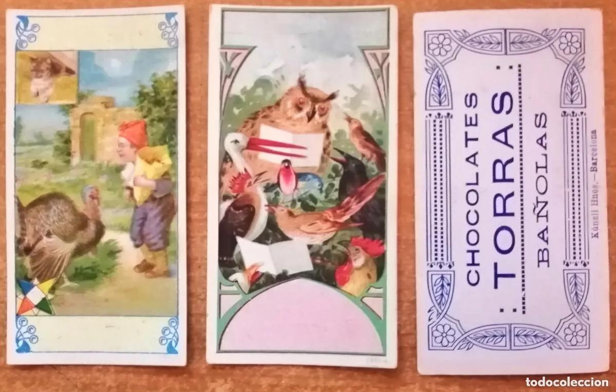 Colecionismo Cromos antigos: cromos coleccion de arte - fotografias del natural - chocolates torras . muy antiguos - 2 cromos