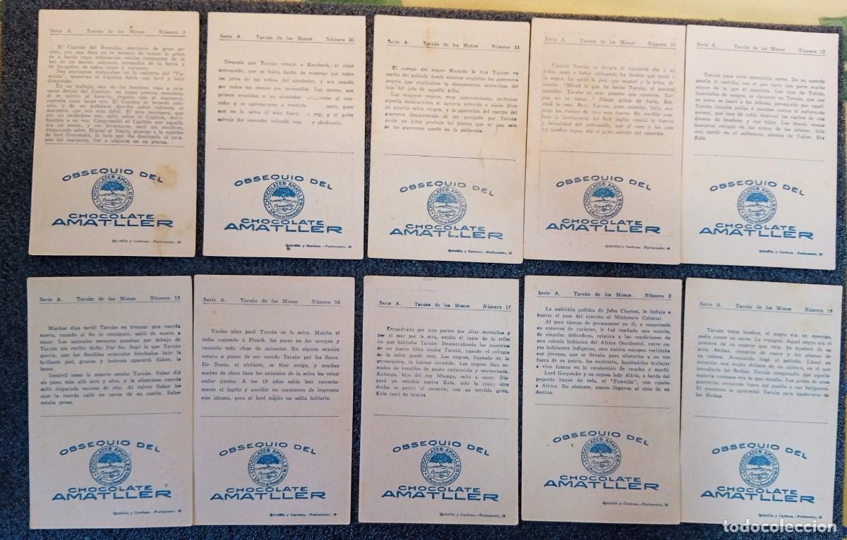 Collezionismo Figurine antiche: Colecci&oacute;n de antig&uuml;os cromos de Tarz&aacute;n de chocolates Amatller