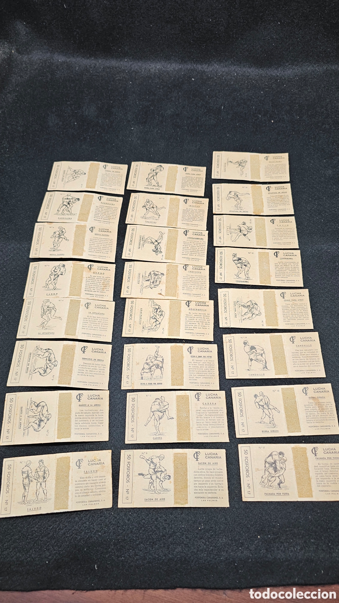 Coleccionismo cromos antiguos: Colecci&oacute;n completa de cromos antiguos de LECHA CANARIA de Fosforera Canariense Las Palmas
