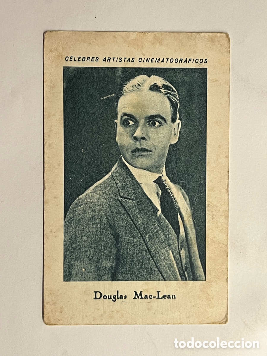 Collectable Antique Stickers: DOUGLAS MACLEAN.. CELEBRES ARTISTAS CINEMATOGR&Aacute;FICOS. Serie F, No.6, JUNCOSA