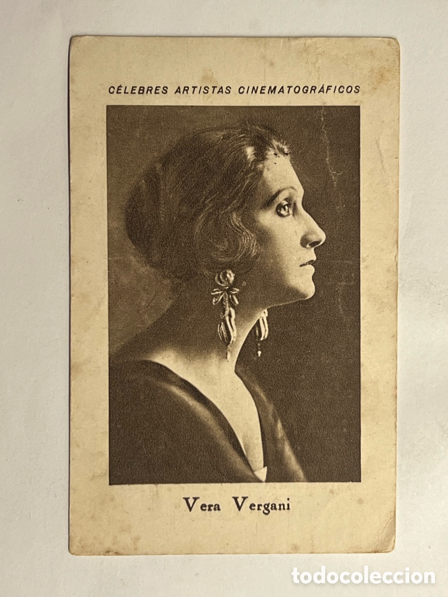 Collectable Antique Stickers: VERA VERGANI. CELEBRES ARTISTAS CINEMATOGR&Aacute;FICOS. Serie F, No.14, JUNCOSA