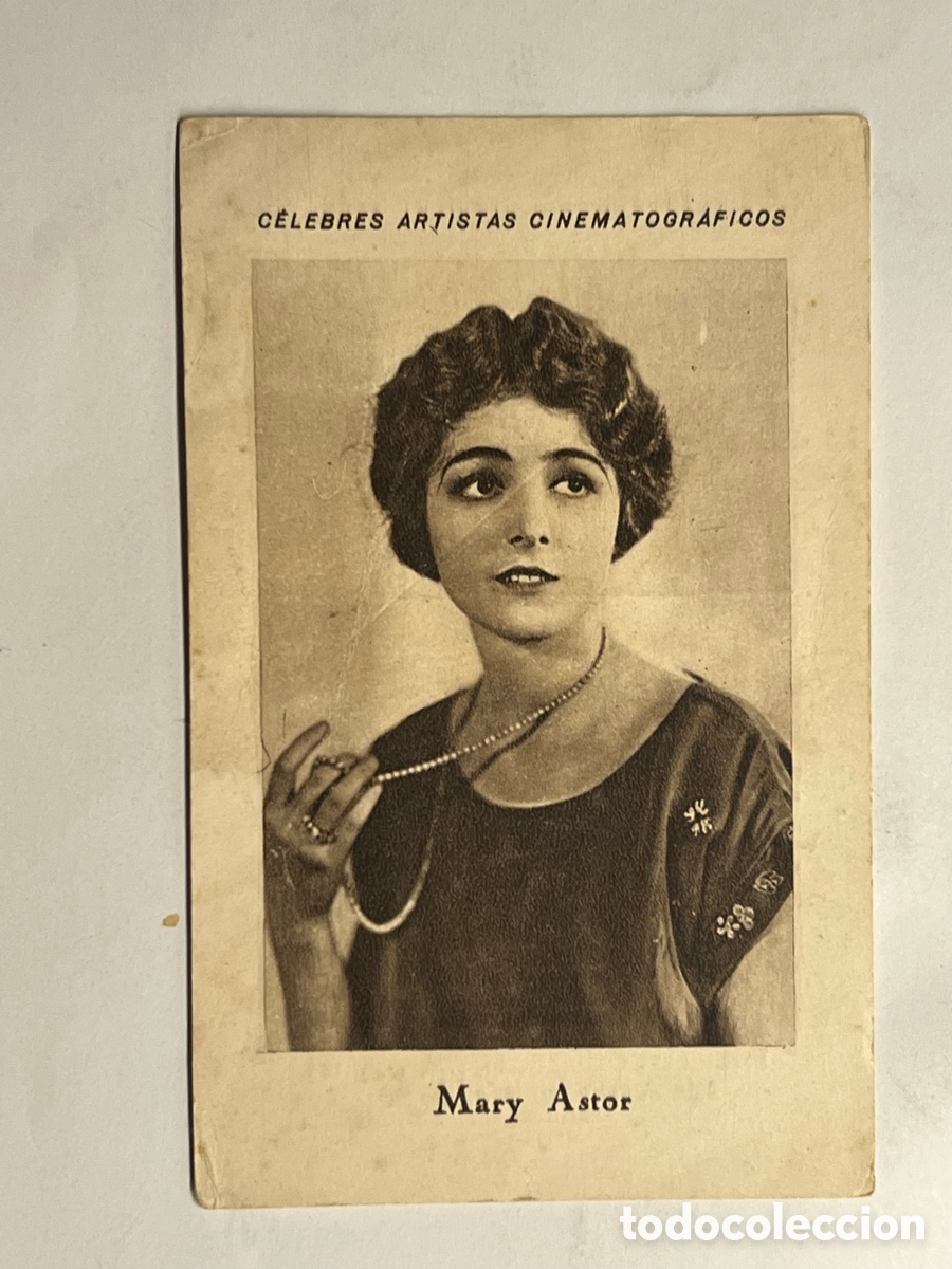 Colecionismo Cromos antigos: MARY ASTOR.. CELEBRES ARTISTAS CINEMATOGR&Aacute;FICOS. Serie F, No.16, JUNCOSA