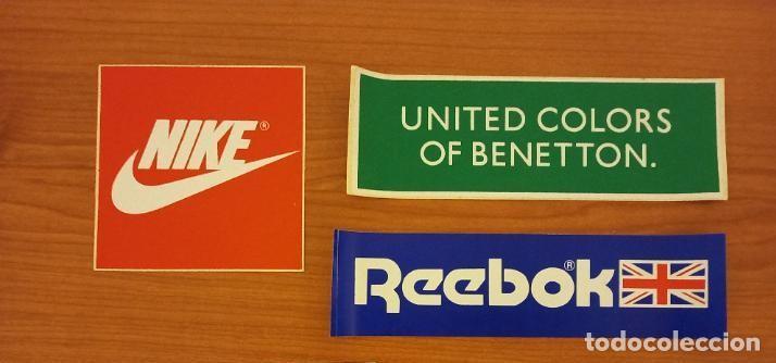 Coleccionismo cromos antiguos: LOTE DE PEGATINAS MANGO REEBOK OTRAS MARCAS NIKE BENETTON