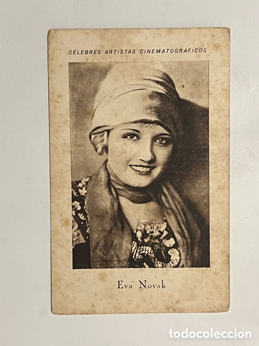 Collectable Antique Stickers: EVA NOVAK.. CELEBRES ARTISTAS CINEMATOGR&Aacute;FICOS. Serie E, No.4, JUNCOSA