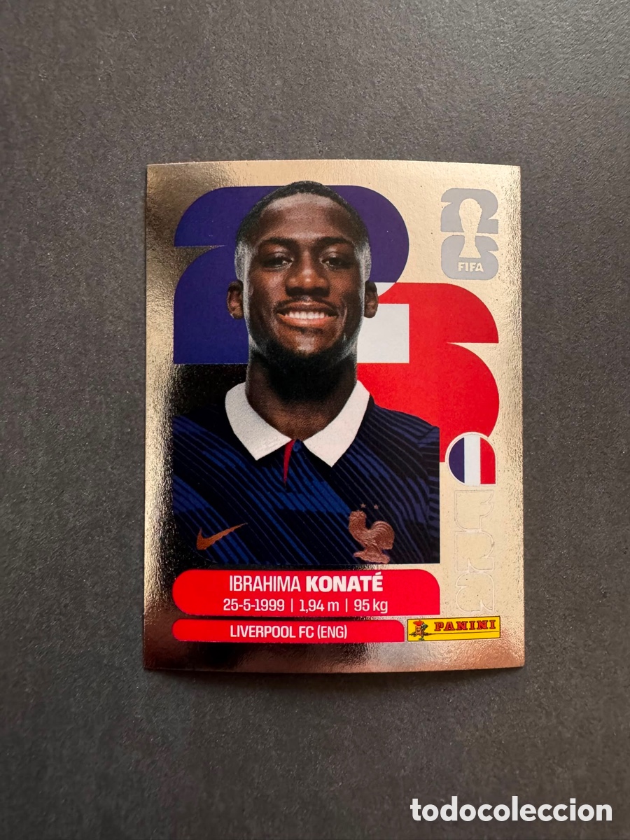 Coleccionismo cromos antiguos: Ibrahima Konate Sticker Panini World Cup 2026 Silver France FRA06
