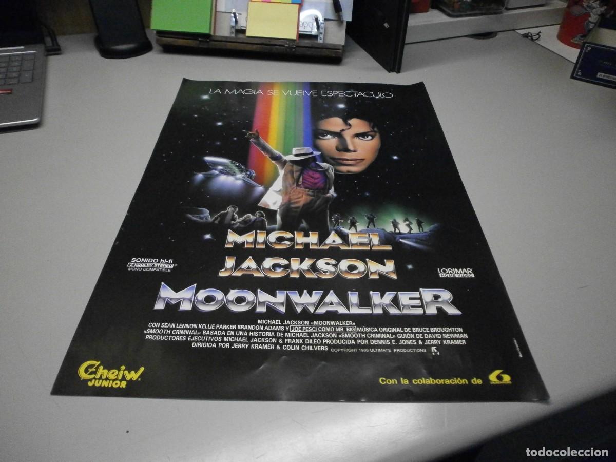 Colecionismo Cromos antigos: poster promocional de chicles cheiw junior a&ntilde;o 1991 michael jackson moonwalker