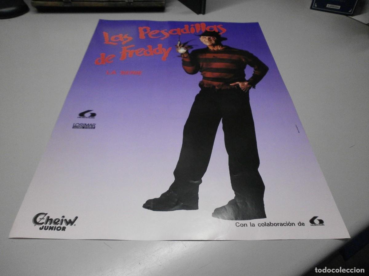 Colecionismo Cromos antigos: poster promocional de chicles cheiw junior a&ntilde;o 1991 las pesadillas de freddy