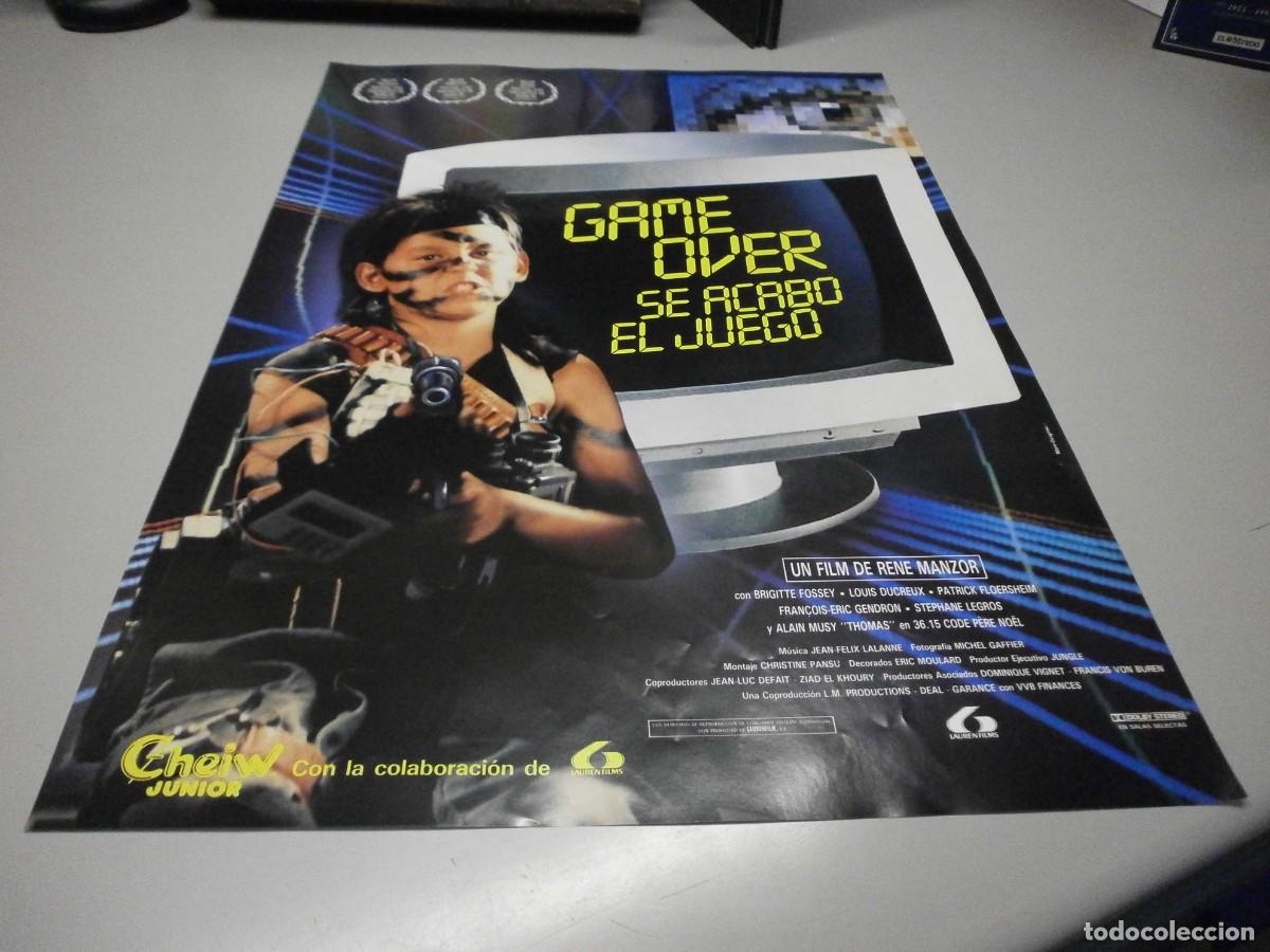 Colecionismo Cromos antigos: poster promocional de chicles cheiw junior a&ntilde;o 1991 game over