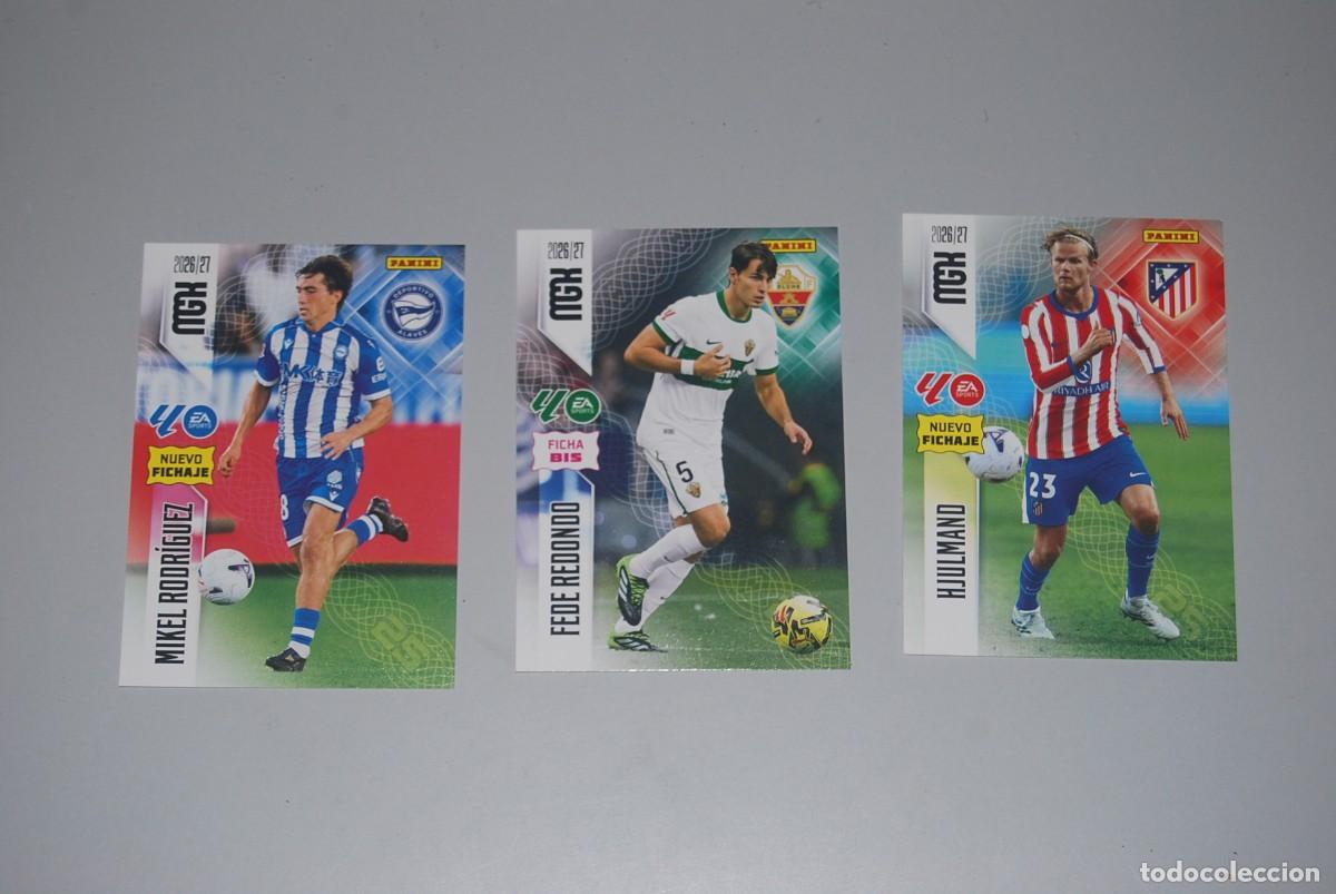 Coleccionismo cromos antiguos: LOTE DE 3 MGK LIGA 2026-2027 26-27 PANINI (VER FOTOS PARA LA IDENTIFICACION DE NOMBRES Y NUMEROS)