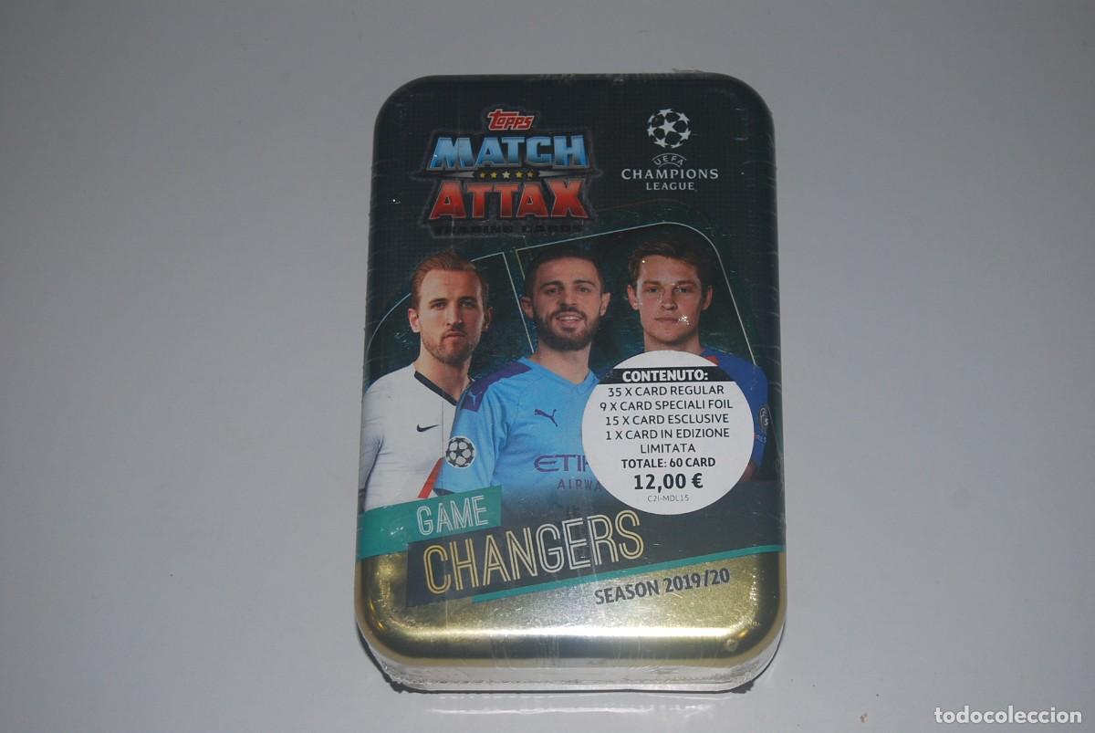 Coleccionismo cromos antiguos: LATA PRECINTADA TOPPS MATCH ATTAX UEFA GAME CHANGERS UEFA CHAMPIO LEAGUE 2019-2020 CONTIENE 50 CARD