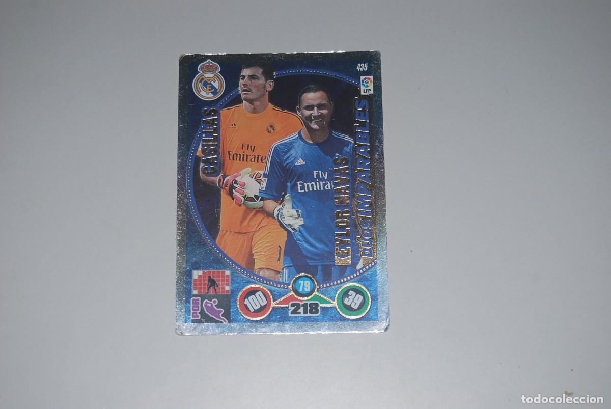 Coleccionismo cromos antiguos: DUOS IMPARABLES N&ordm; 435 CASILLAS-KEILOR NAVAS ADRENALYN XL LIGA BBVA 2014-2015 14-15 PANINI