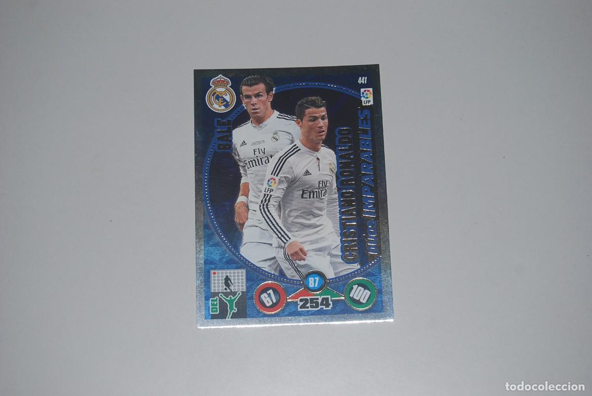 Coleccionismo cromos antiguos: DUOS IMPARABLES N&ordm; 441 BALE-CRISTIANO RONALDO ADRENALYN XL LIGA BBVA 2014-2015 14-15 PANINI
