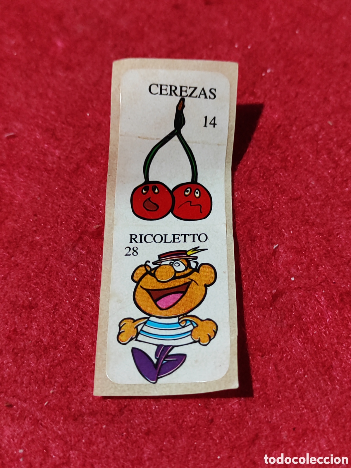 Coleccionismo cromos antiguos: Dif&iacute;cil cromo chicle Fruittis 14 y 28 cerezas y Ricoletto