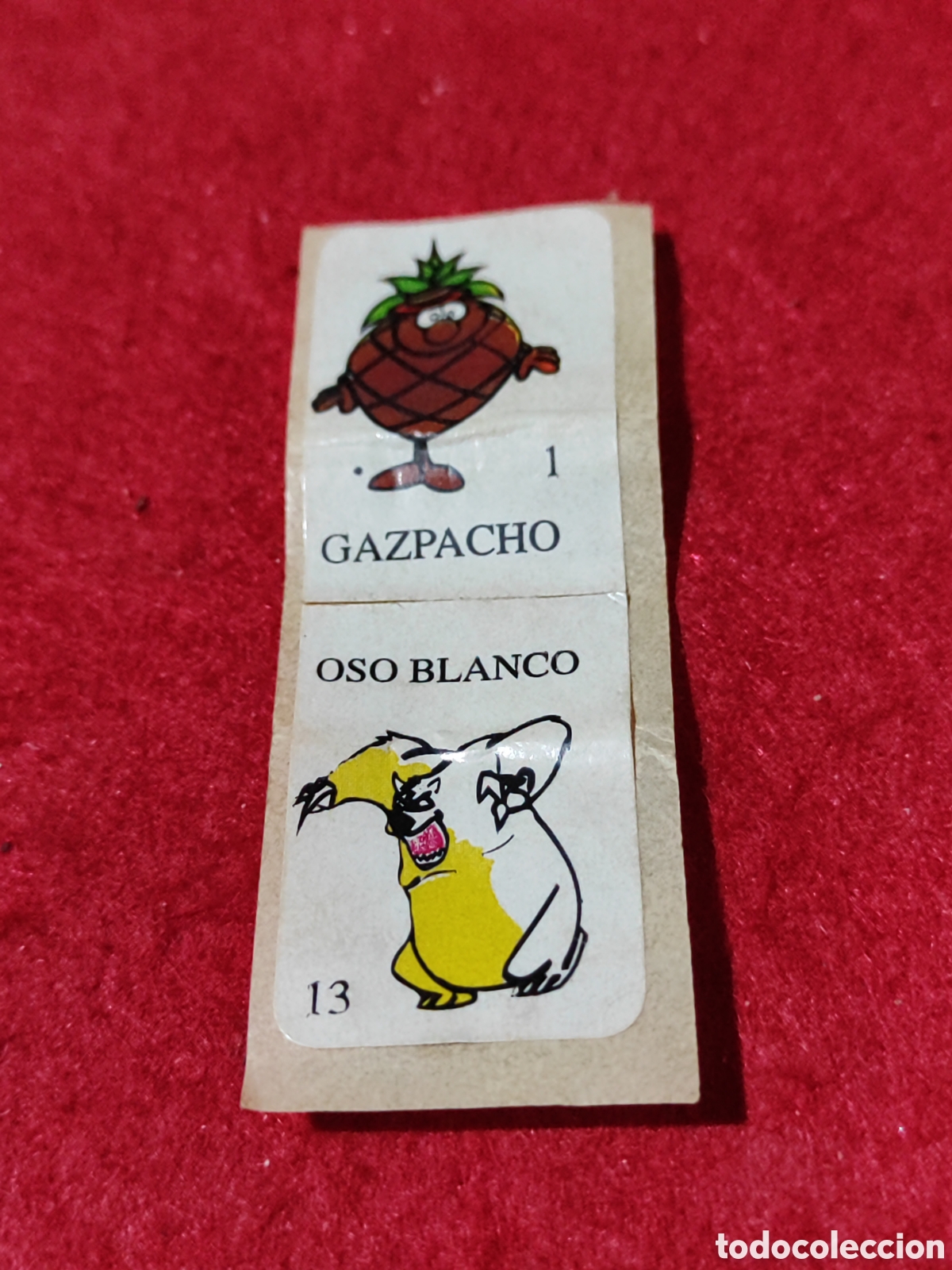 Coleccionismo cromos antiguos: Dif&iacute;cil cromo chicle Fruittis 1 y 13 Gazpacho y Oso Blanco