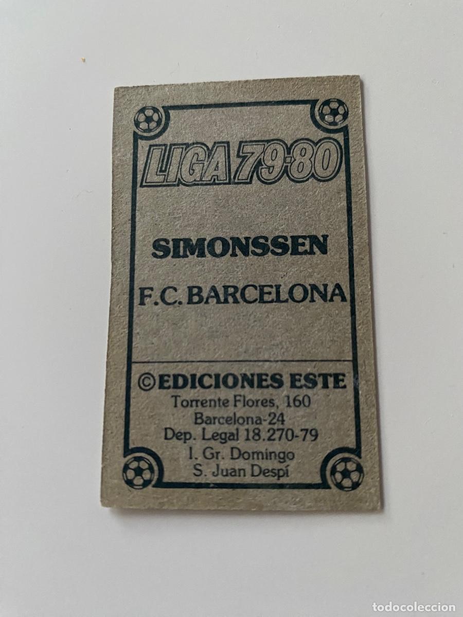 Coleccionismo cromos antiguos: Este 79-80 Simonssen nunca pegado - Foto 2
