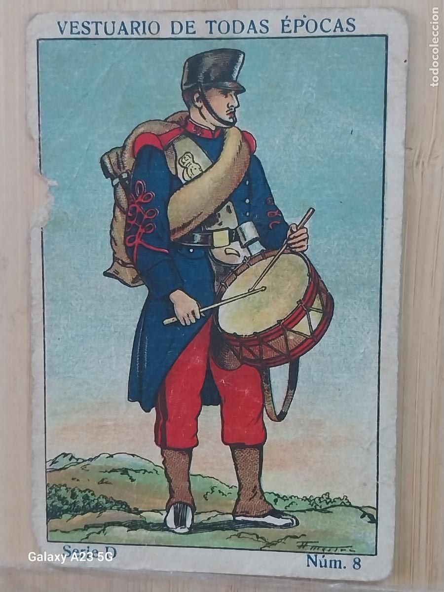 Coleccionismo cromos antiguos: INFANTERIA TAMBOR EJERCITO ESPA&Ntilde;OL A&Ntilde;OS 1920 CROMO PROMO CHOCOLATES JUNCOSA 9.8X6.7CMS *