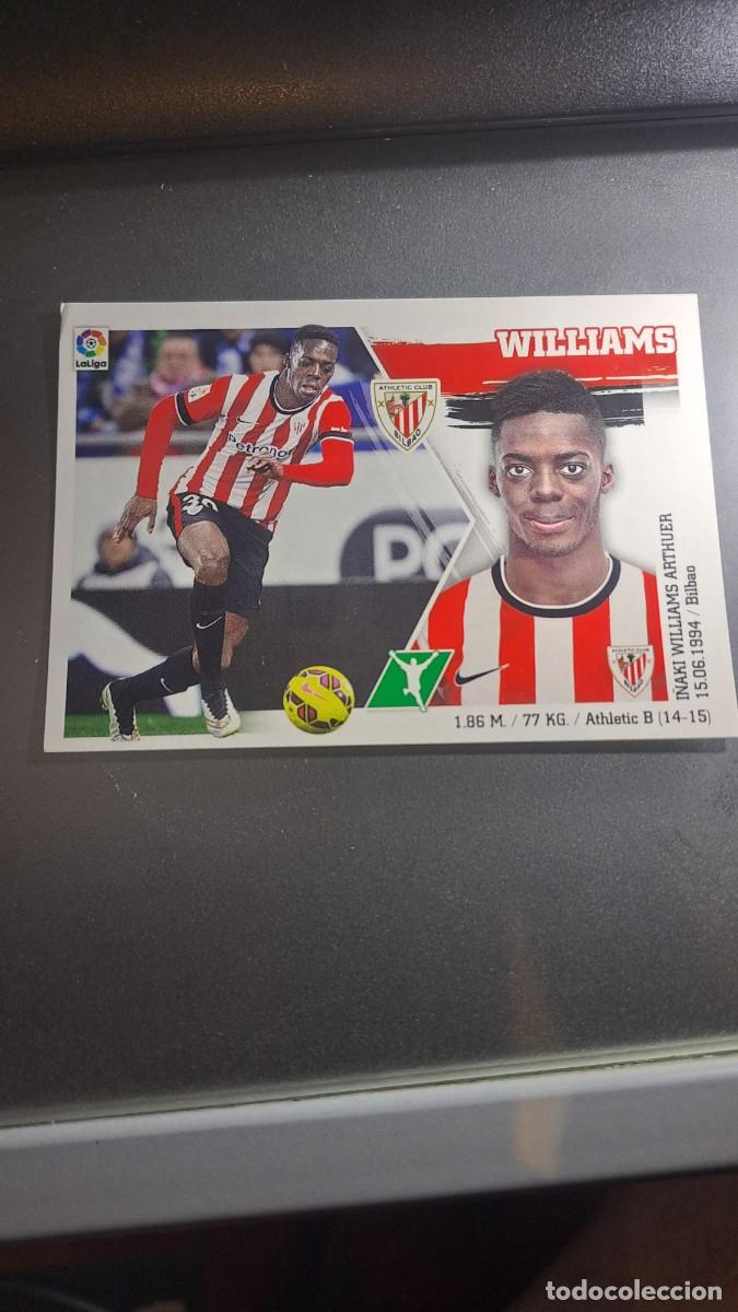 Coleccionismo cromos antiguos: CROMO WILLIAMS 20 CORREGIDO ATHLETIC CLUB DE BILBAO LIGA 2015 2016 15 16 ESTE PANINI NUNCA PEGADO