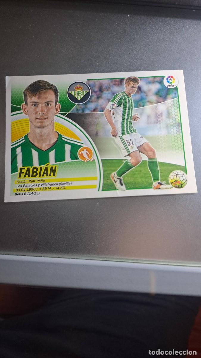 Coleccionismo cromos antiguos: CROMO FABIAN 13 B 13B BETIS LIGA 2016 2017 16 17 ESTE PANINI NUNCA PEGADO