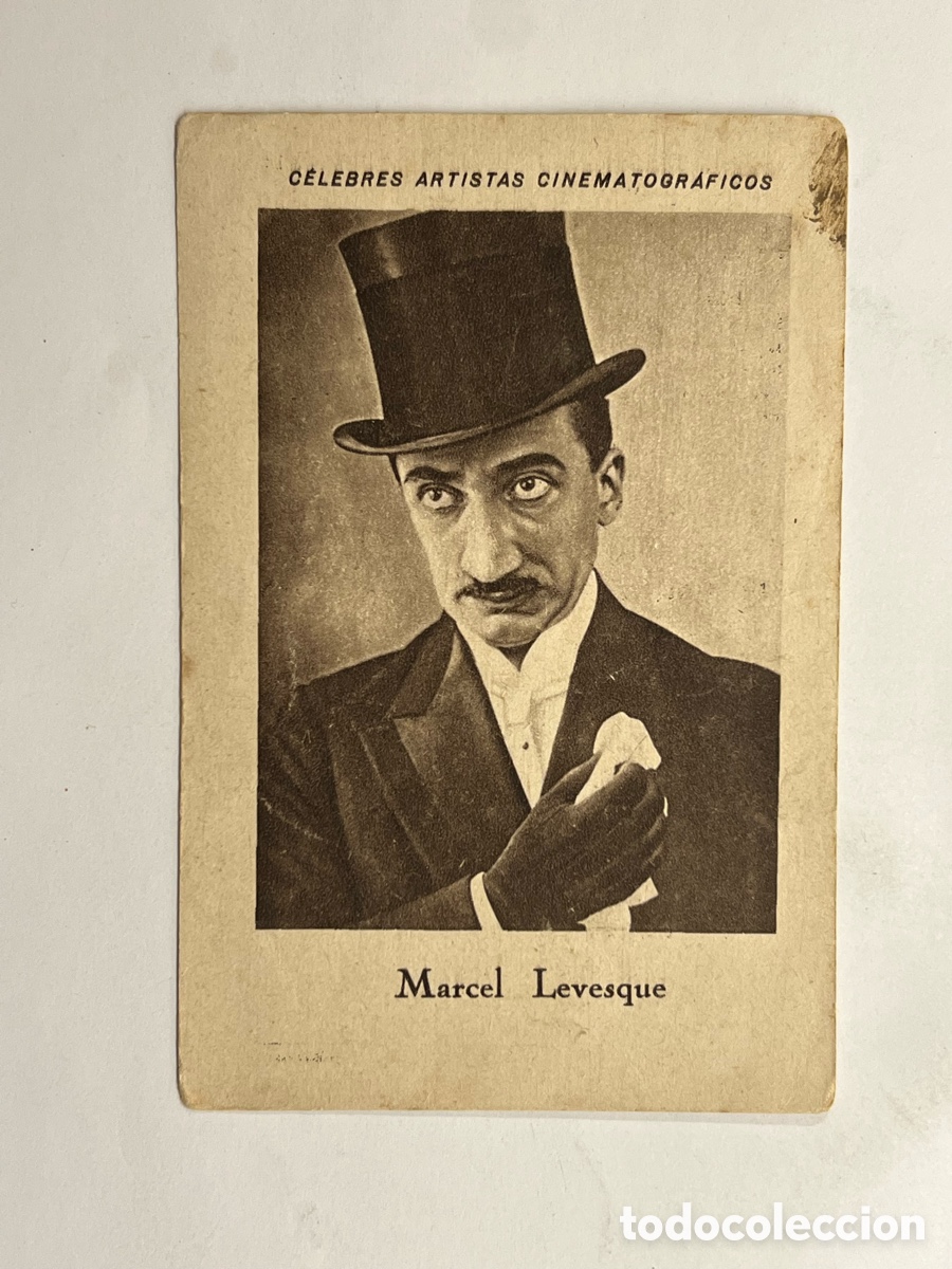Colecionismo Cromos antigos: MARCEL LEVESQUE.. CELEBRES ARTISTAS CINEMATOGR&Aacute;FICOS. Serie C, No.12, JUNCOSA