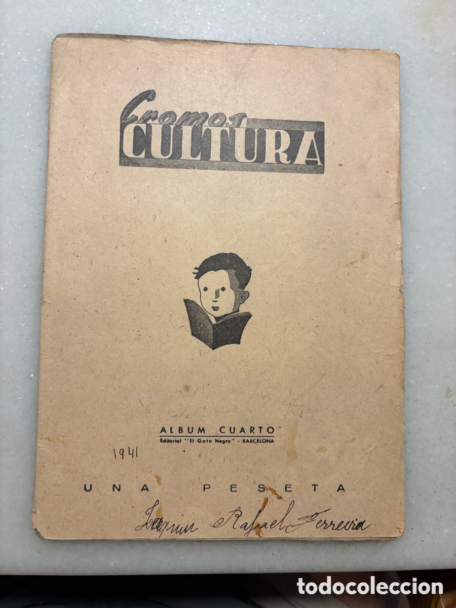 Collectable Antique Stickers: Cromos, cultura &aacute;lbum cuarto, editorial gato negro, Barcelona vac&iacute;o