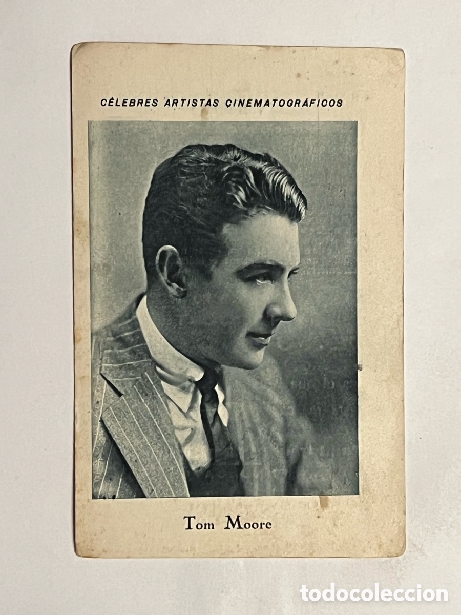 Collectable Antique Stickers: TOM MOORE.. CELEBRES ARTISTAS CINEMATOGR&Aacute;FICOS. Serie B, No.11, JUNCOSA